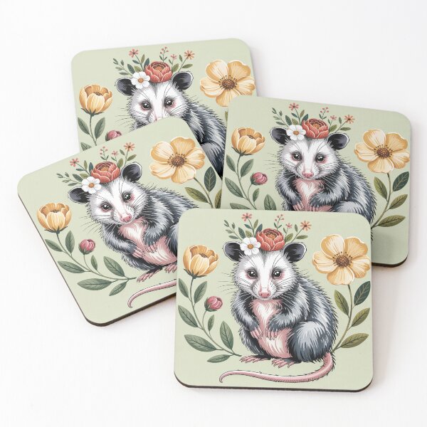 Item preview, Botanical Opossum Portrait designed and sold by theartfulaspie.