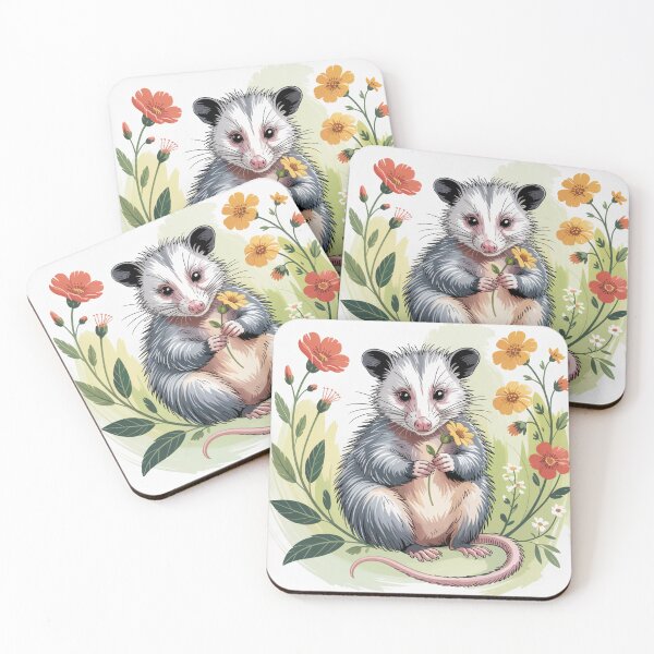 Item preview, Botanical Opossum Portrait designed and sold by theartfulaspie.
