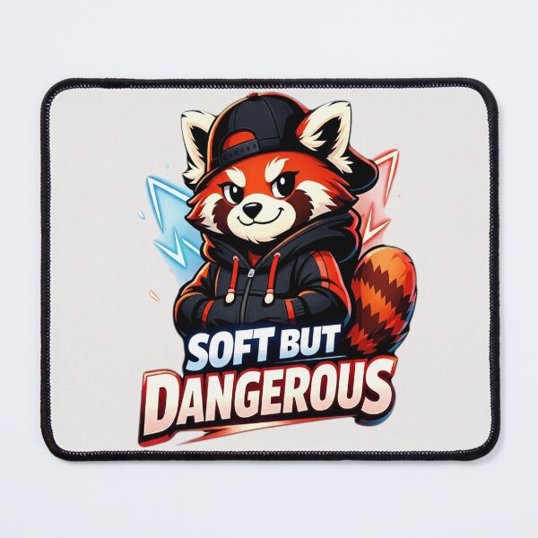 Item preview, Soft But Dangerous Red Panda Kawaii Streetwear designed and sold by Xemora.
