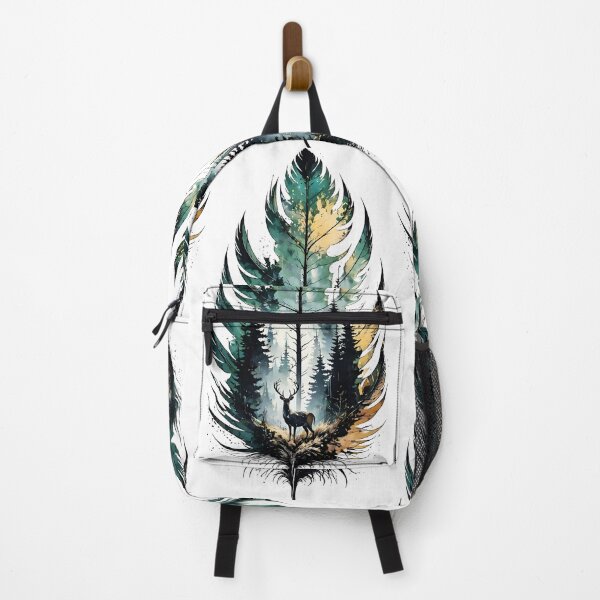 Item preview, Forest Feather Deer Watercolor Nature Art designed and sold by RamyGallery.