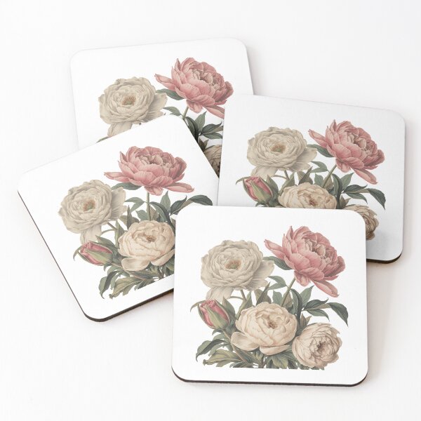 Item preview, Vintage Peony Study – Classic Botanical Illustration designed and sold by Joyfulfabric.