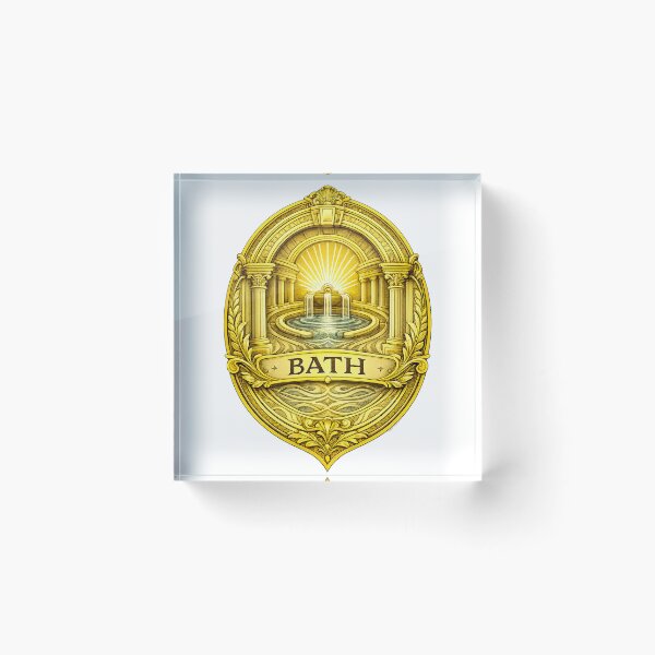 Item preview, gold deco style bath badge designed and sold by astriebatik.