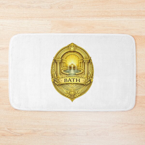 Item preview, gold deco style bath badge designed and sold by astriebatik.