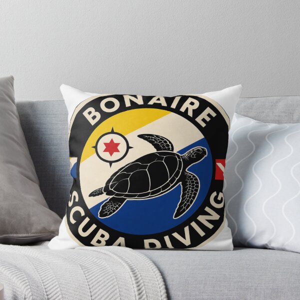 Item preview, Bonaire Scuba Diving Turtle design| Island Flag Patch, Diving Badge designed and sold by Peycer.