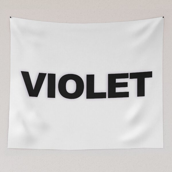 Item preview, VIOLET — Black Minimal Bold Type Statement designed and sold by WORDPAUSE.