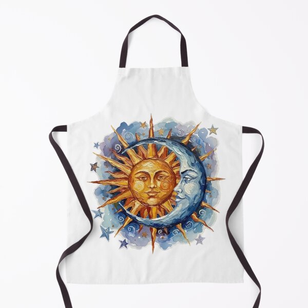 Item preview, Sun and Moon Colorful Palette Knife Art designed and sold by GymTanLaundry.
