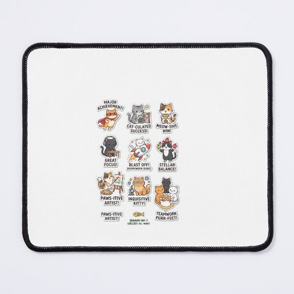 Item preview, Goal Getter Cat Sticker Pack - Achievement & Growth Mindset Rewards for Students designed and sold by King Of Designs.