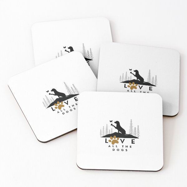 Item preview, Love All the Dogs Sticker, Minimalist Dog Lover Design, Nature Dog Silhouette designed and sold by DrakeDogShop.