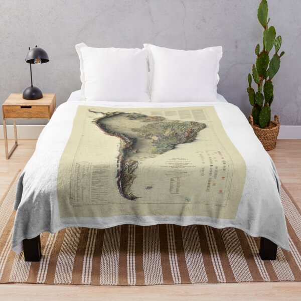 Item preview, 1950 South America Geological Relief Map 3D digitally-rendered designed and sold by ThinkAboutMaps.