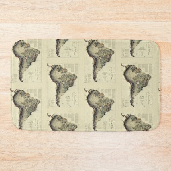 Item preview, 1950 South America Geological Relief Map 3D digitally-rendered designed and sold by ThinkAboutMaps.