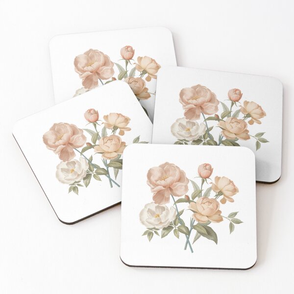 Item preview, Soft Vintage Peony Bouquet – Classic Botanical Art designed and sold by Joyfulfabric.