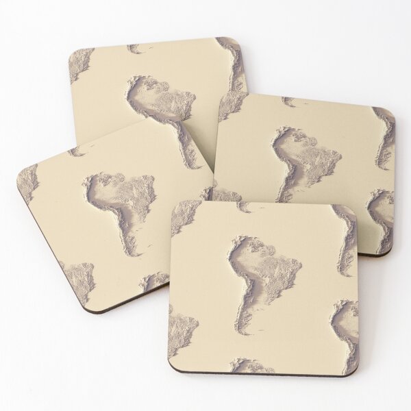 Item preview, South America Shaded Relief 3D Map - Sunset Version designed and sold by ThinkAboutMaps.
