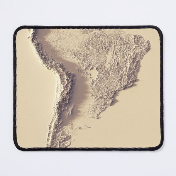 Item preview, South America Shaded Relief 3D Map - Sunset Version designed and sold by ThinkAboutMaps.