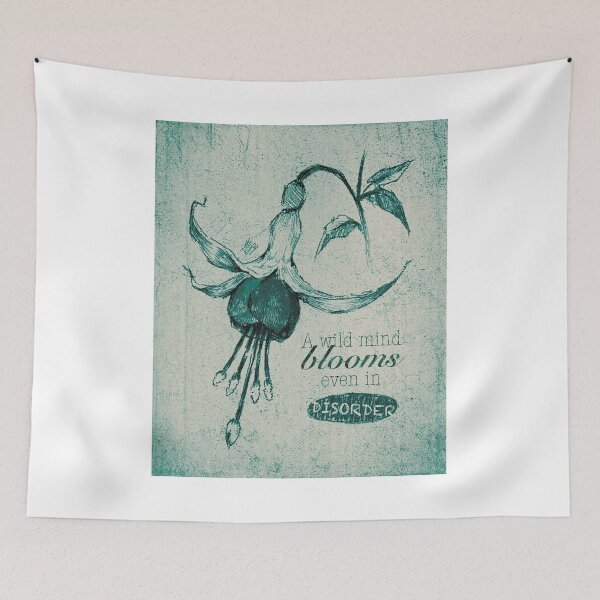 Item preview, BLOOMING DISORDER TEAL BLUE POSTER designed and sold by melyverso.
