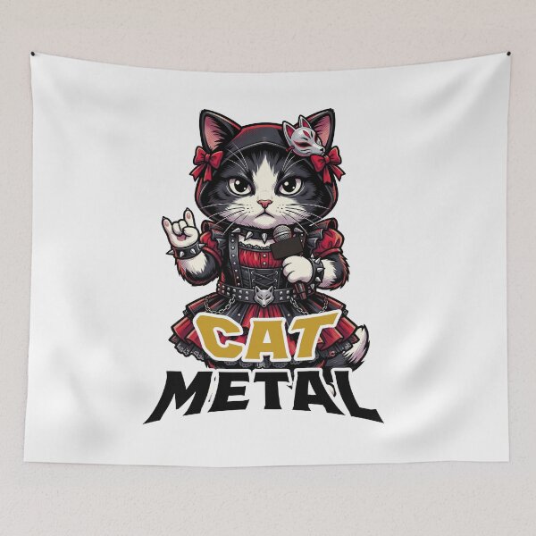 Item preview, CAT METAL -BABY METAL style- designed and sold by LOVEARTDESIGN.