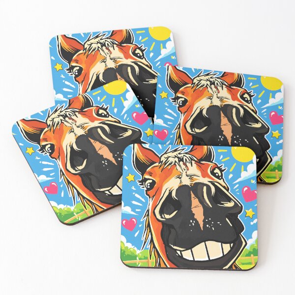 Item preview, Funny Horse Smile Cartoon Comic Art designed and sold by RamyGallery.