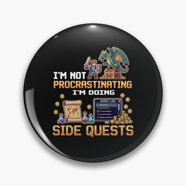 Item preview, Funny Pixel Art Side Quest Gamer Procrastination Design designed and sold by manmoo.
