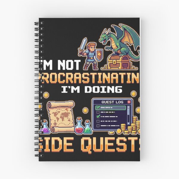 Item preview, Funny Pixel Art Side Quest Gamer Procrastination Design designed and sold by manmoo.