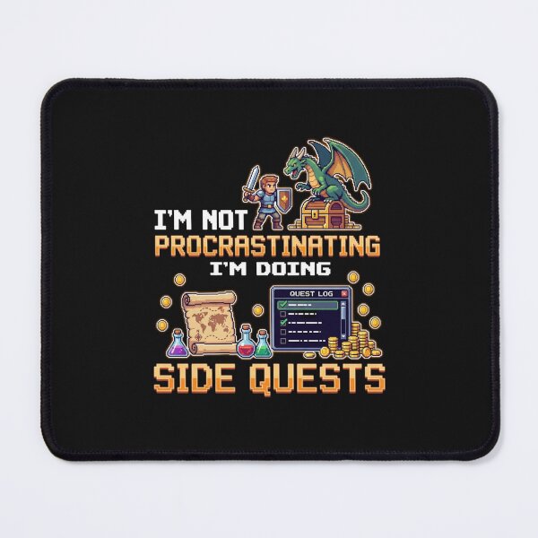 Item preview, Funny Pixel Art Side Quest Gamer Procrastination Design designed and sold by manmoo.