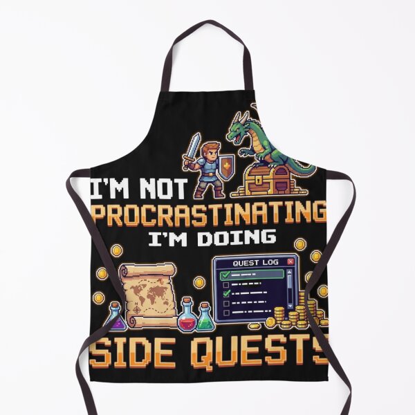 Item preview, Funny Pixel Art Side Quest Gamer Procrastination Design designed and sold by manmoo.