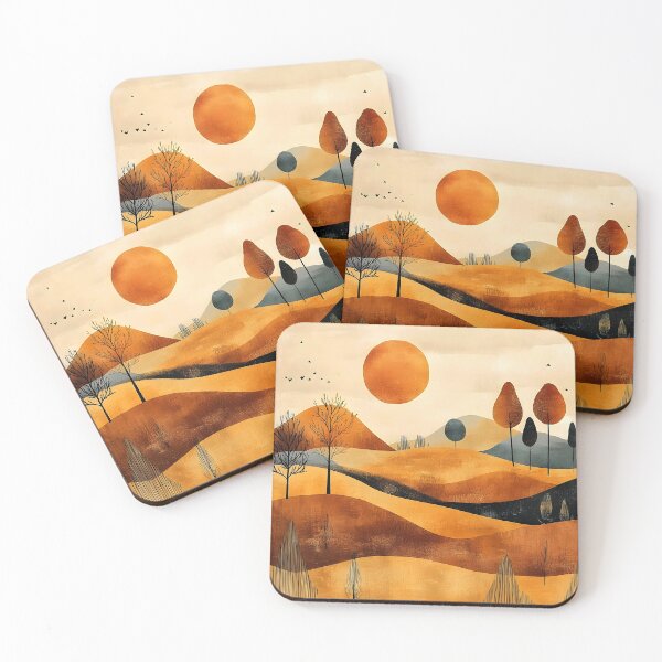 Item preview, Boho Golden Hues Sunset Over Rolling Hills Design designed and sold by DEC02.