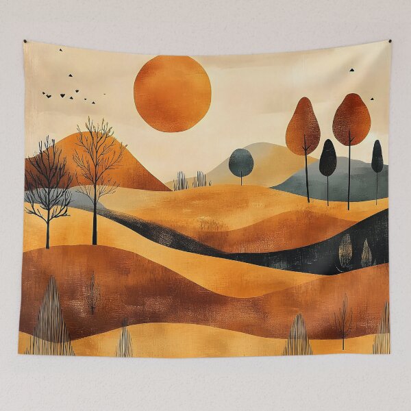 Item preview, Boho Golden Hues Sunset Over Rolling Hills Design designed and sold by DEC02.