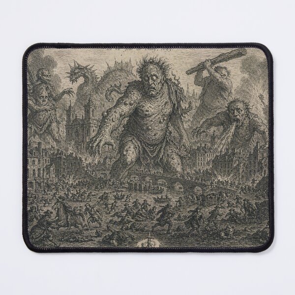Item preview, Etching of Mutants attacking Paris designed and sold by JJSizzleheimer.