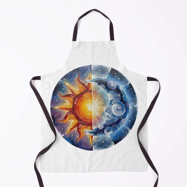 Item preview, Sun and Moon Colorful Palette Knife Art designed and sold by GymTanLaundry.