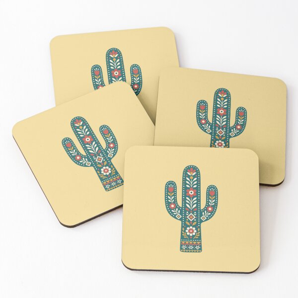 Item preview, Scandinavian Folk Art Cactus Illustration | Nordic Floral Desert Boho Design designed and sold by SimplyJasper.
