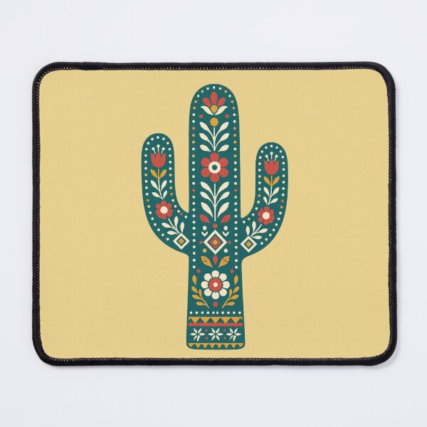 Item preview, Scandinavian Folk Art Cactus Illustration | Nordic Floral Desert Boho Design designed and sold by SimplyJasper.