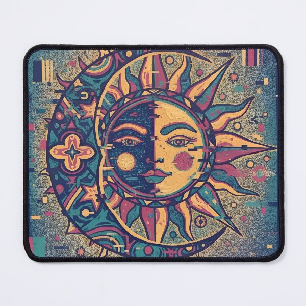 Item preview, Sun and Moon Colorful Palette Knife Art designed and sold by GymTanLaundry.