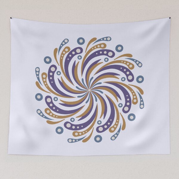 Item preview, Mandala retro de la era espacial - Colores de la luna designed and sold by Home Cyn Home.