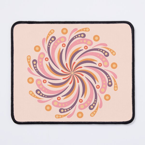 Item preview, Retro Space Age Mandala - pink and orange designed and sold by Home Cyn Home.