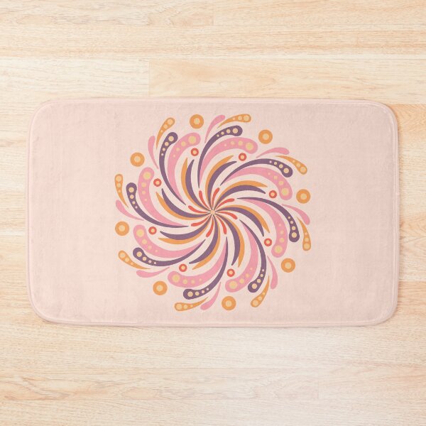 Item preview, Retro Space Age Mandala - pink and orange designed and sold by Home Cyn Home.