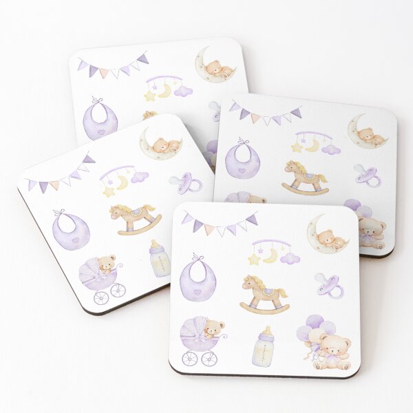 Item preview, Baby Shower Set Purple Boy Girl Pack designed and sold by wonderxwander.