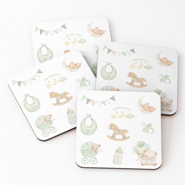 Item preview, Baby Shower Set Green Boy Girl Pack designed and sold by wonderxwander.