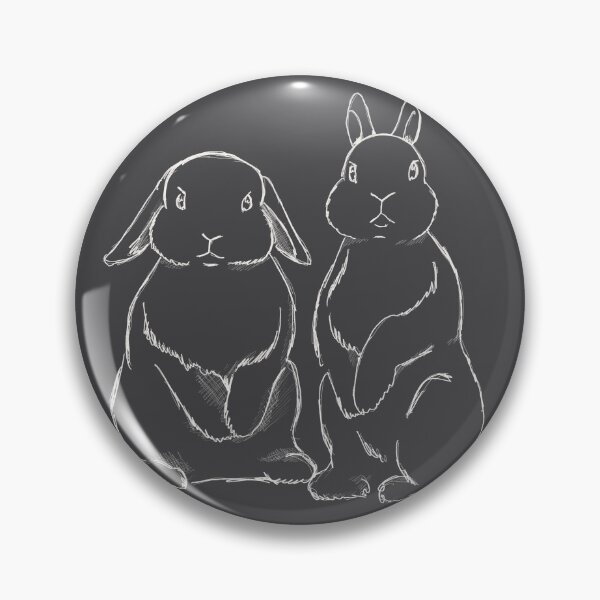 Item preview, Curious Periscope Bunnies White Pencil Sketch designed and sold by tayaan.