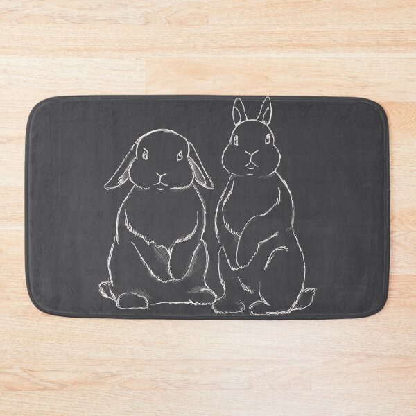 Item preview, Curious Periscope Bunnies White Pencil Sketch designed and sold by tayaan.