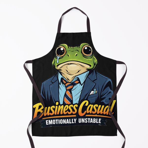 Item preview, Emotionally Unstable Frog Business Casual Office designed and sold by Tsugraf Designs.