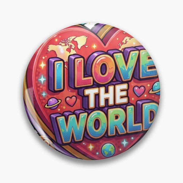 Item preview, I love the world. designed and sold by PP&RAINBOW SHOP.