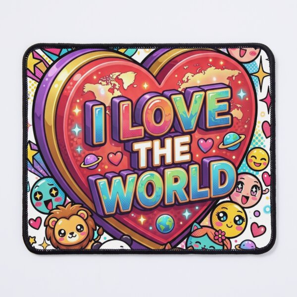 Item preview, I love the world. designed and sold by PP&RAINBOW SHOP.