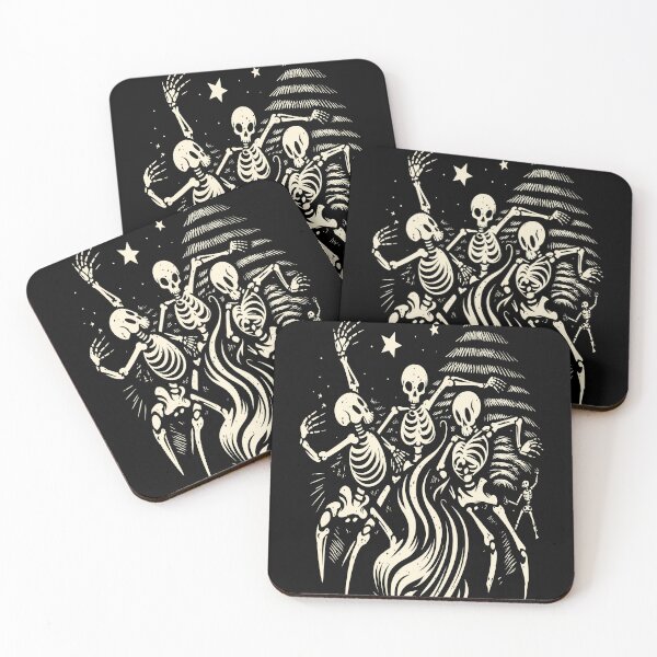 Item preview, Dancing Skeletons Cult Party Black Art designed and sold by RamyGallery.