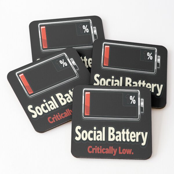 Item preview, Critically Low Social Battery Introvert Design designed and sold by Tsugraf Designs.