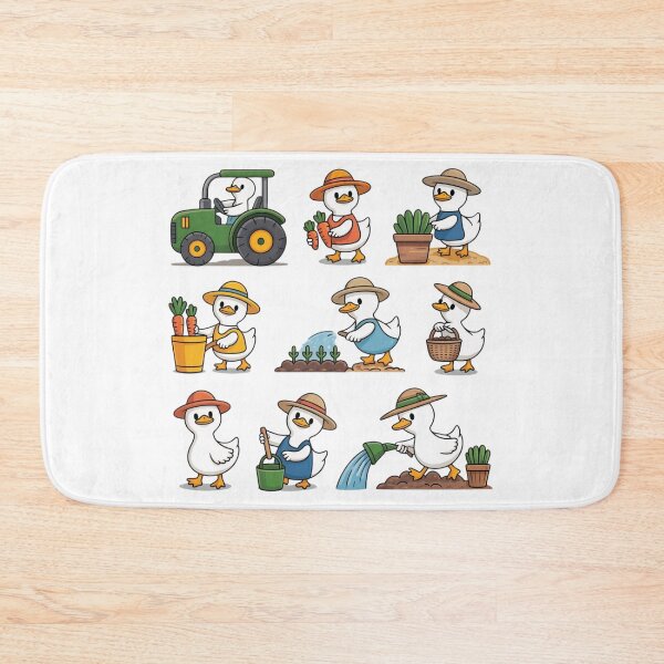 Item preview, Cute Duck Farmer Sticker Pack - Kawaii Duckling Gardening, Harvesting and Driving Tractor Cartoon Illustration designed and sold by Picasfarmer.