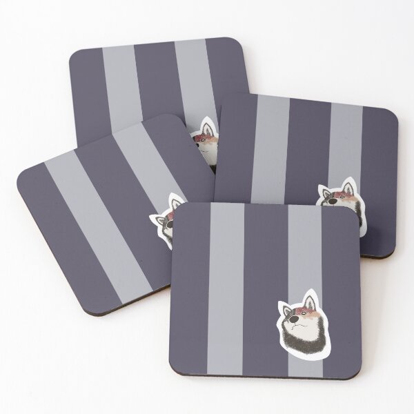 Item preview, Thick stripe (eggplant, lilac) with Shiba Inu designed and sold by ShibaCruise-On.