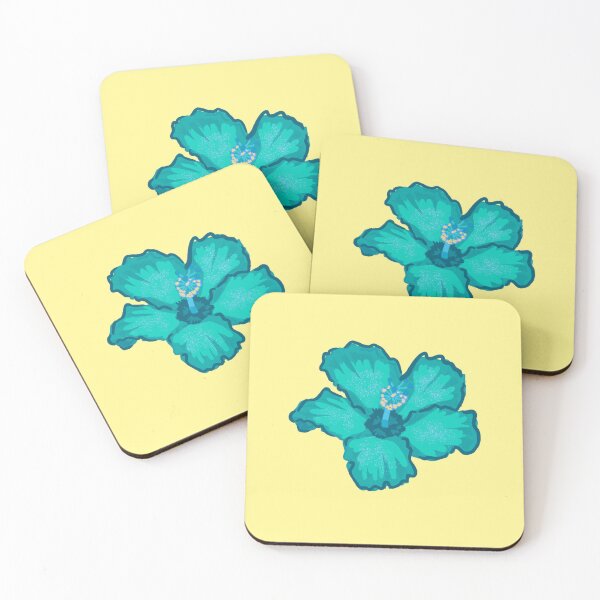 Item preview, Turquoise Hibiscus tropical beachy designed and sold by DaisyLemon.