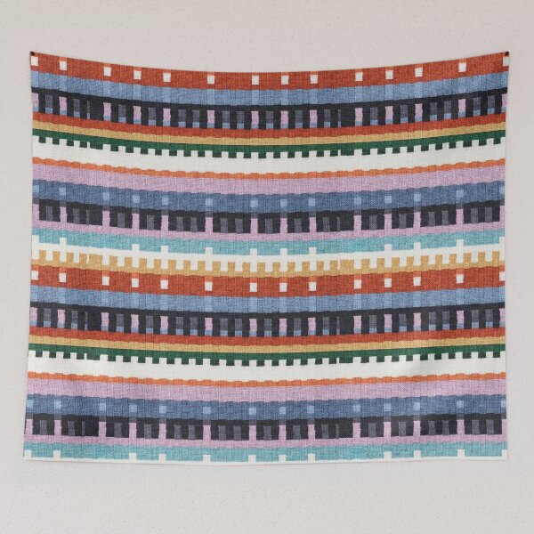 Item preview, Colorful Woven Stripe Pattern Rug Texture – Modern Geometric Textile Design designed and sold by Timegraf.