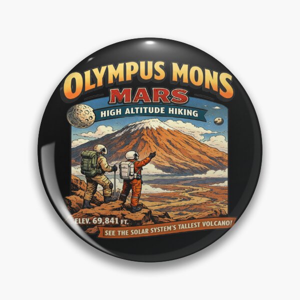 Item preview, Olympus Mons Mars High Altitude Hiking Retro designed and sold by Tsugraf Designs.
