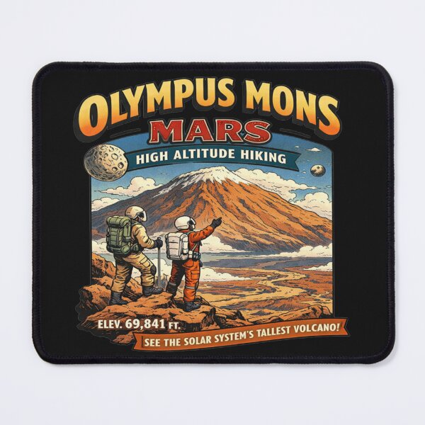 Item preview, Olympus Mons Mars High Altitude Hiking Retro designed and sold by Tsugraf Designs.