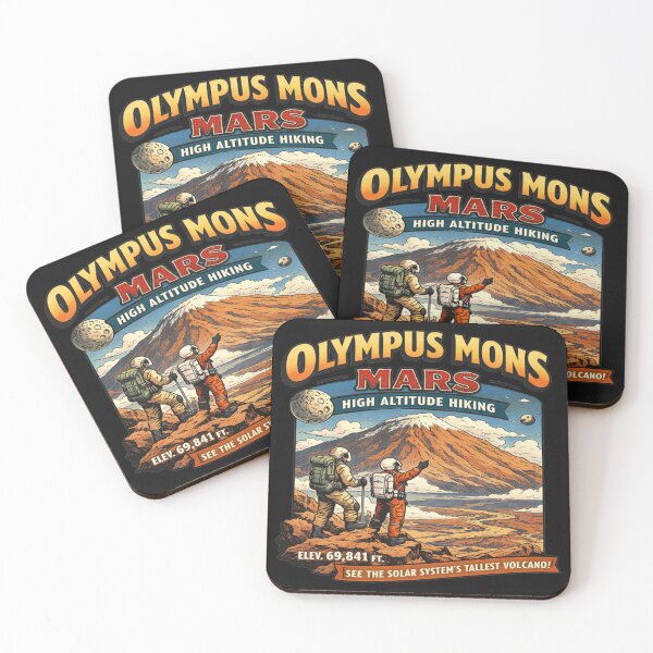 Item preview, Olympus Mons Mars High Altitude Hiking Retro designed and sold by Tsugraf Designs.